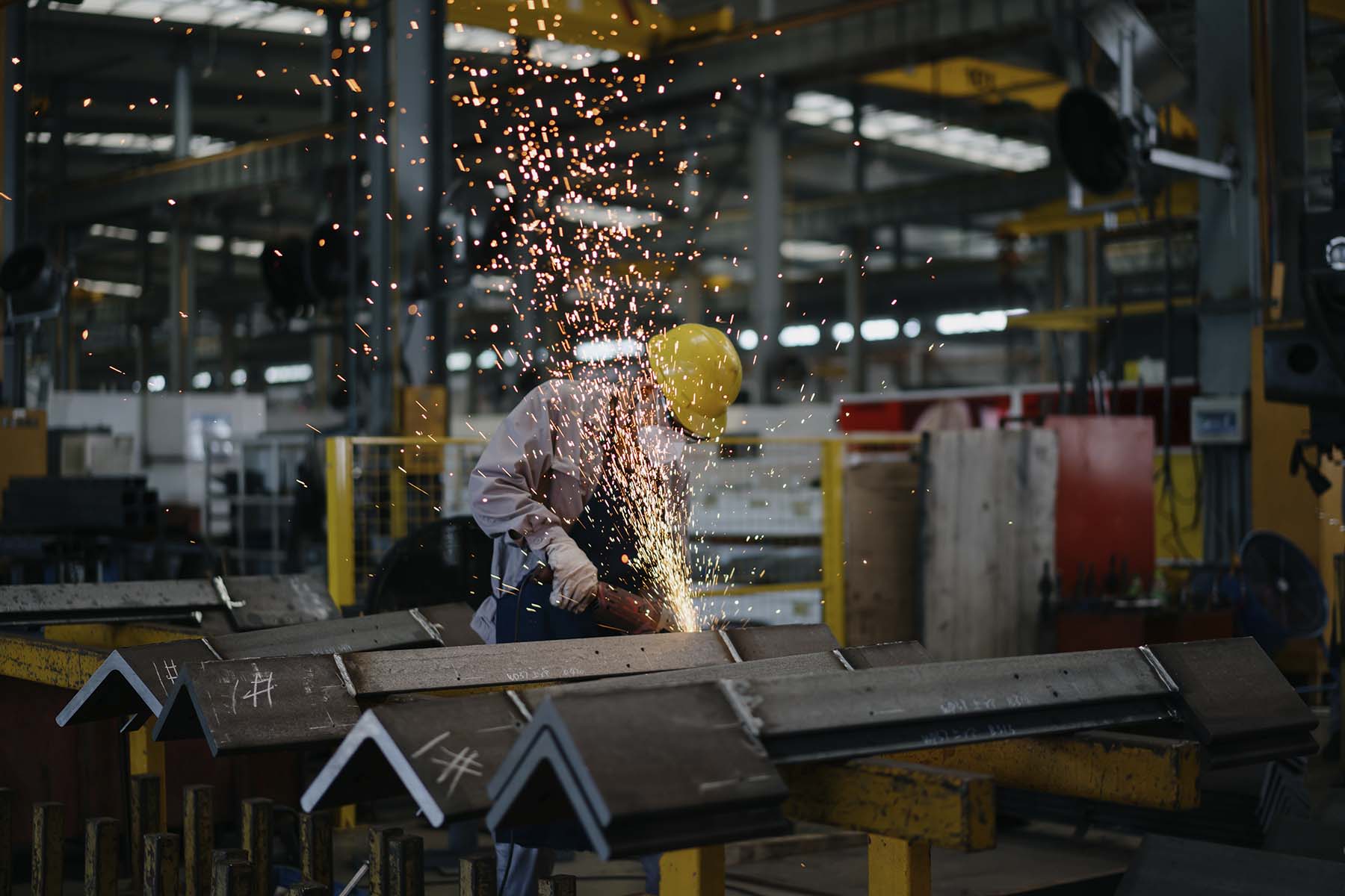 man working in factory